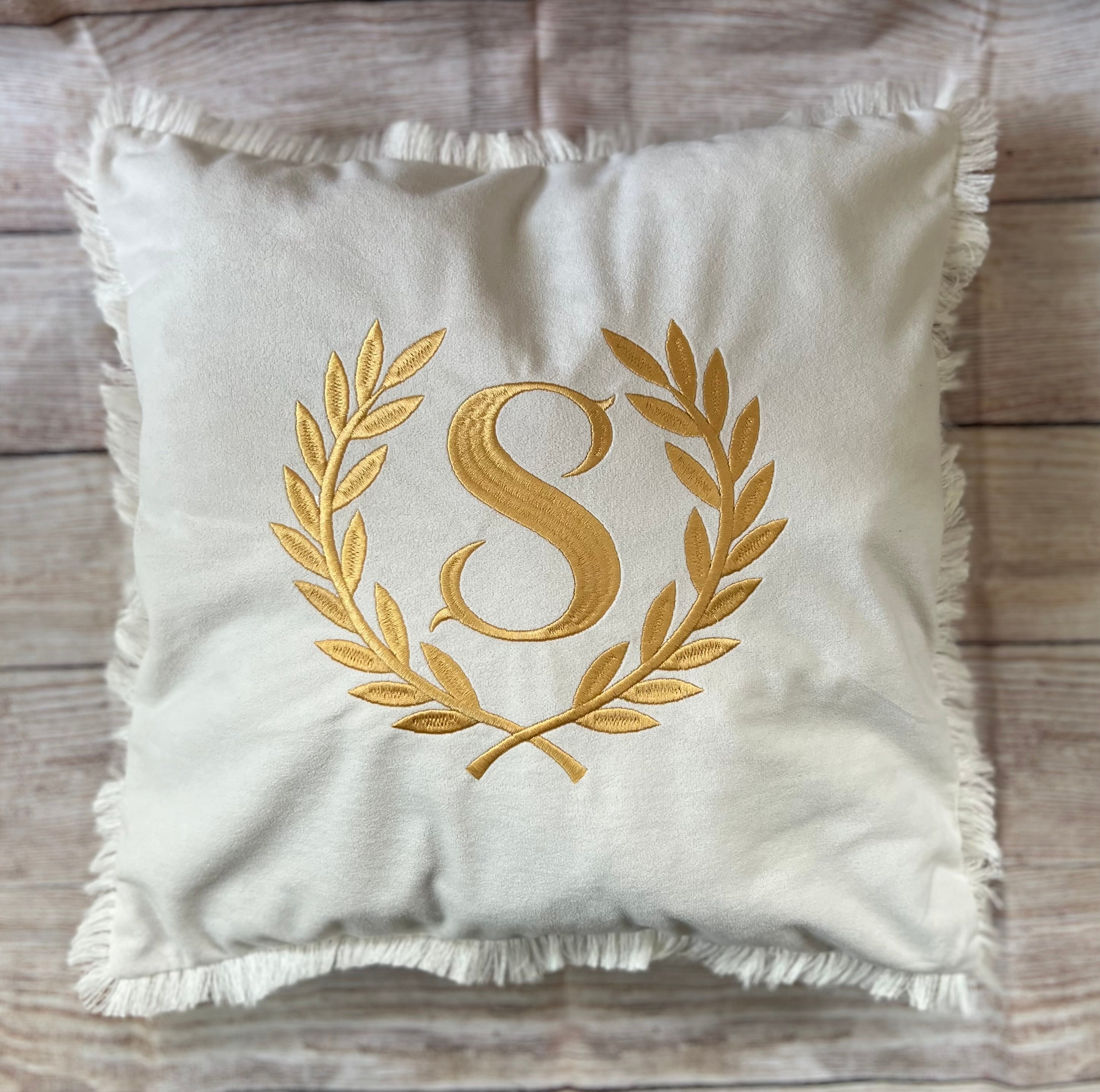 Monogram throw pillow cover best sale